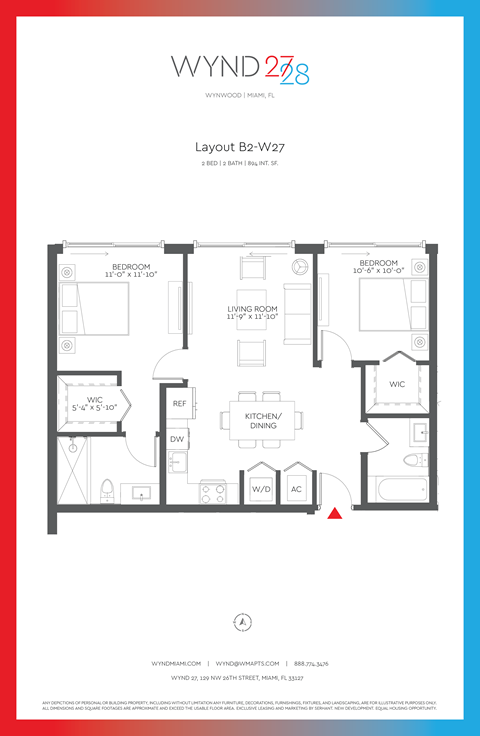 W27 - 2BR 2BA_894 SF at WYND 27 & WYND 28, Miami, FL